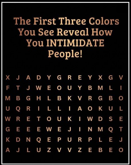The First Three Colors You See Reveals