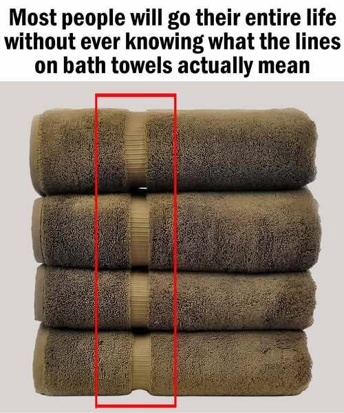 The real purpose of those mysterious lines on towels and…